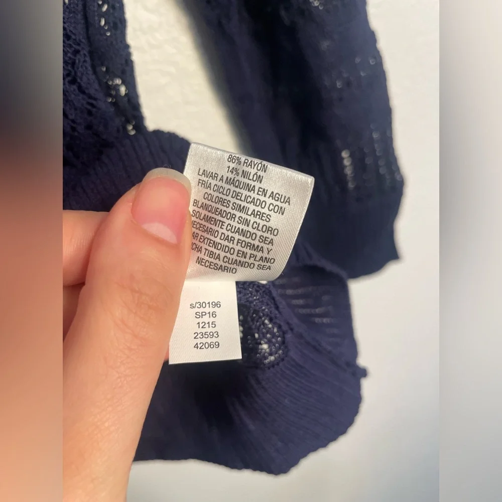Maison Jules Women's Navy Knit Cardigan